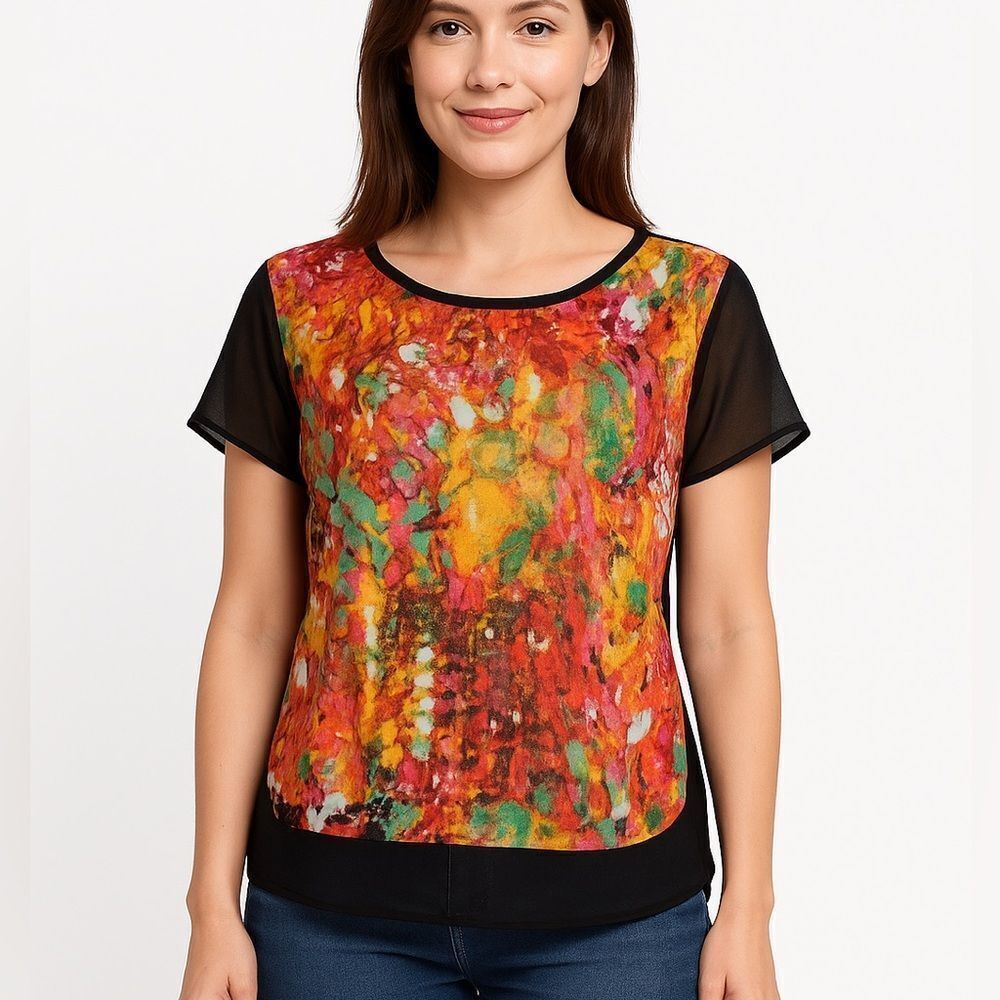 Chenault Print Summer Top Size PL